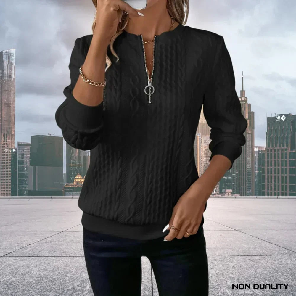 Non-Duality Zip-Up Sweater