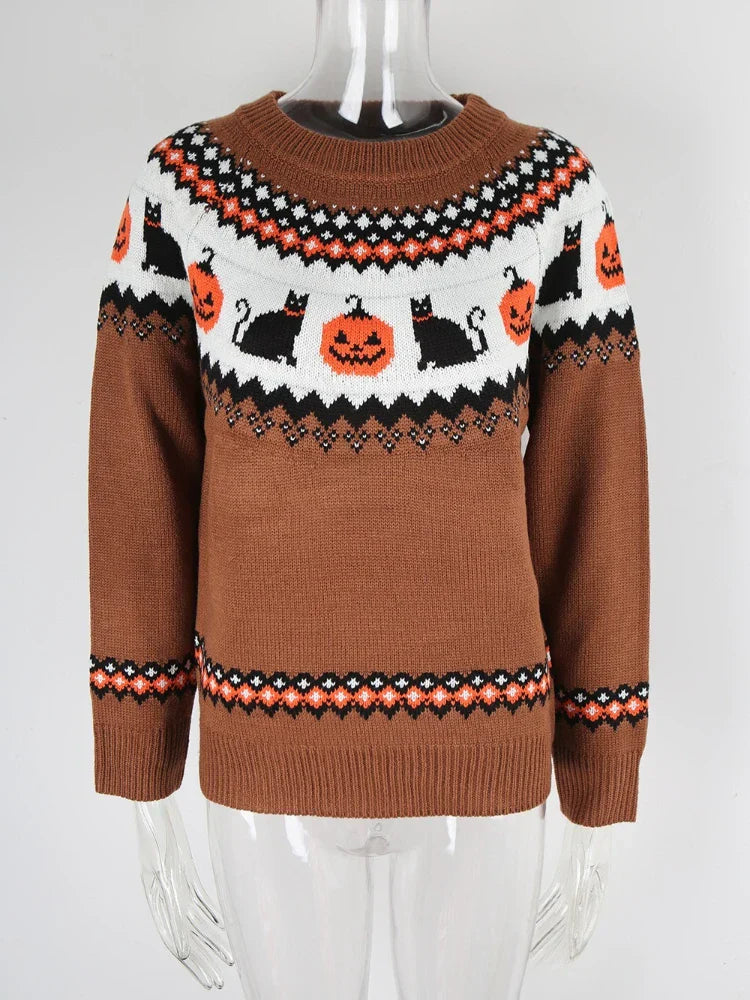 Autumn Halloween Winter Knit Sweater