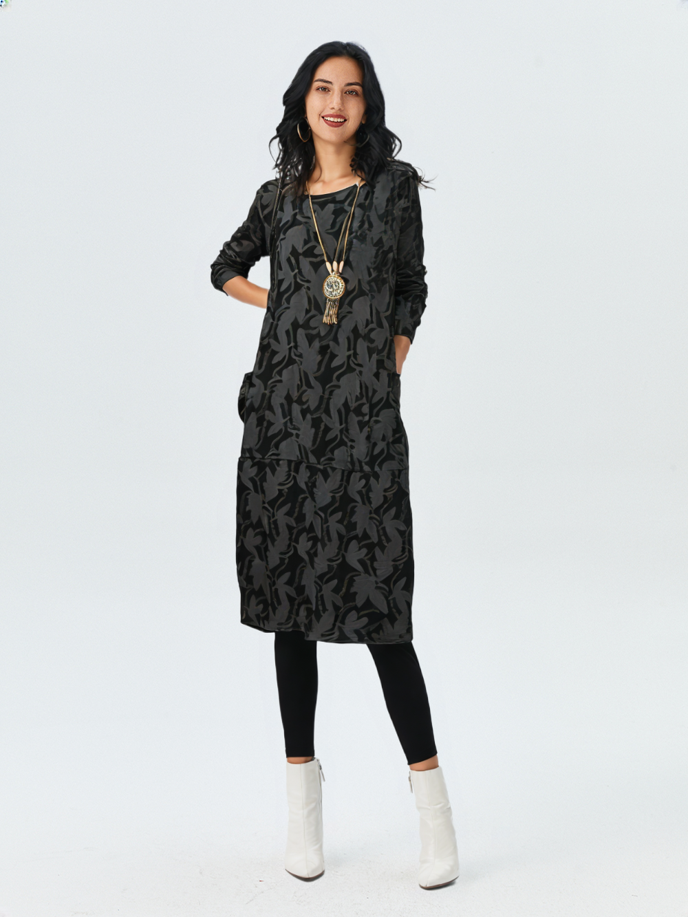 Megan Dress - Fall Elegance