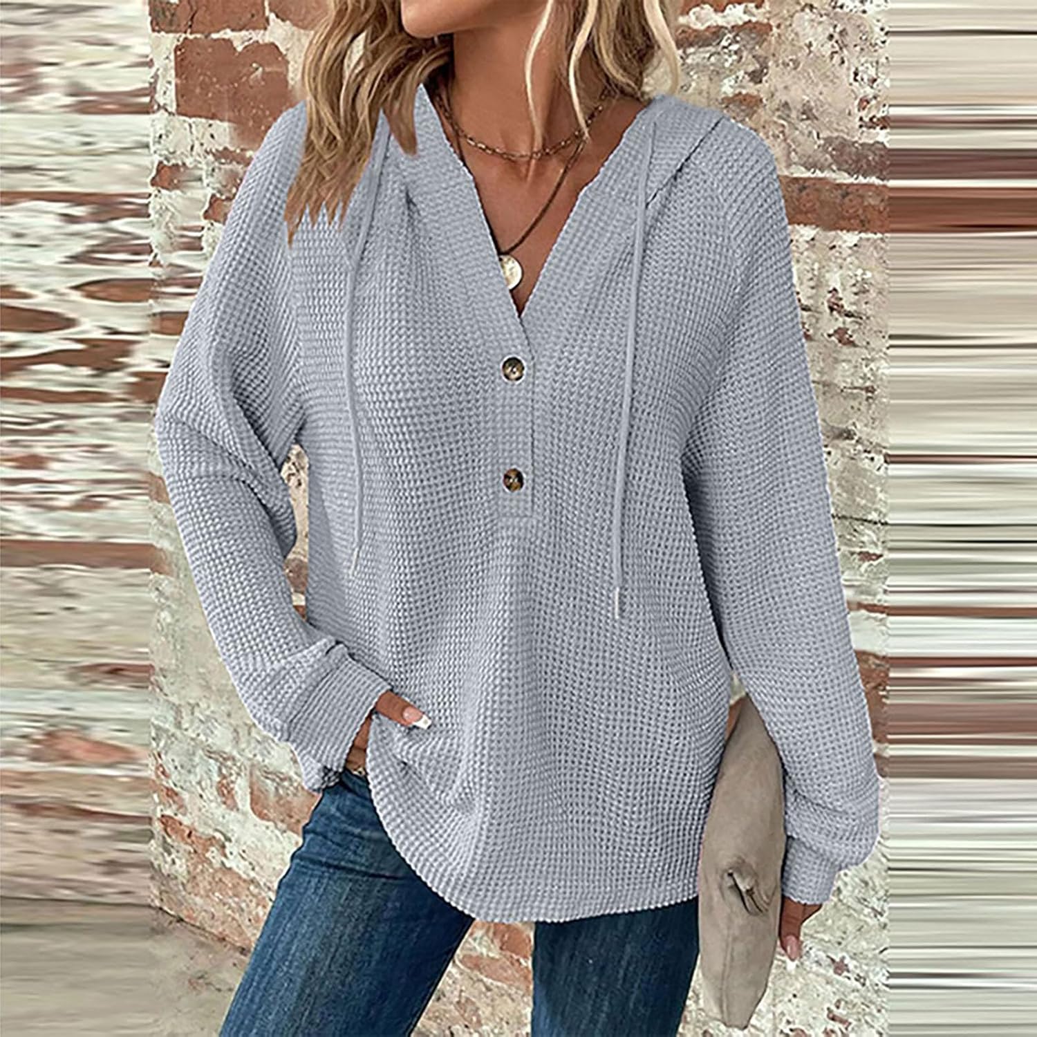 Zyrae™ | Oversized V-Neck Sweat